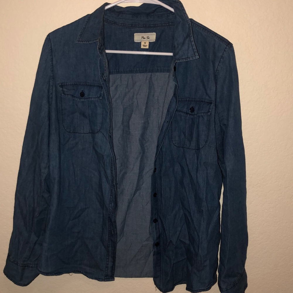 Denim button up